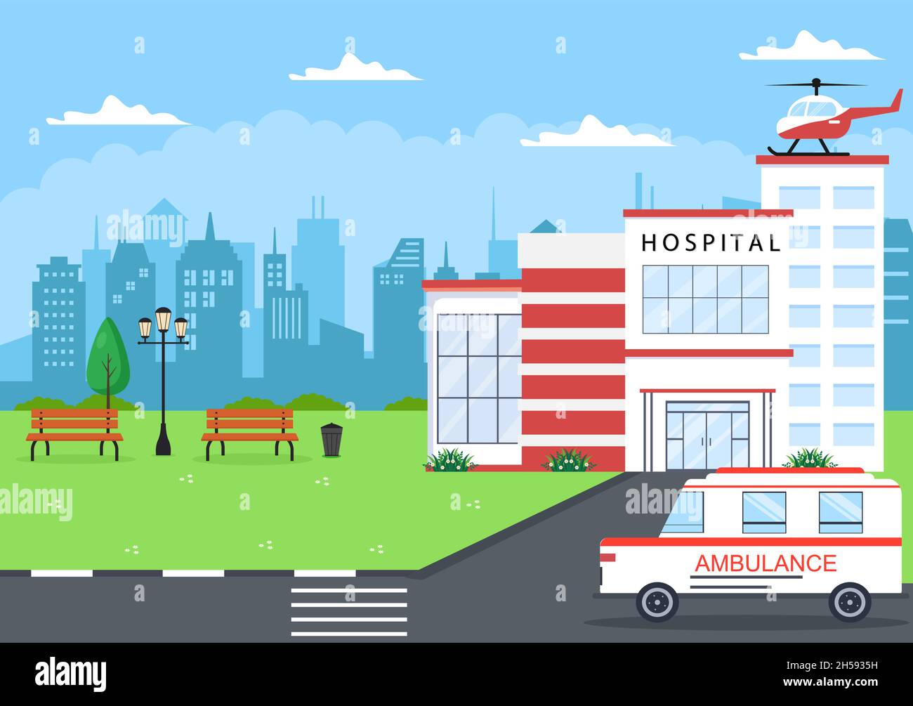 hospital background cartoon