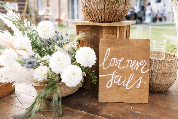 reused wedding decor