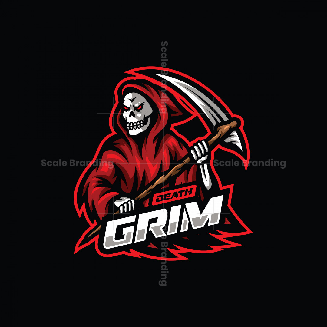 grim mascot logo