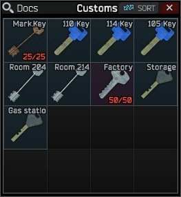 escape from tarkov key