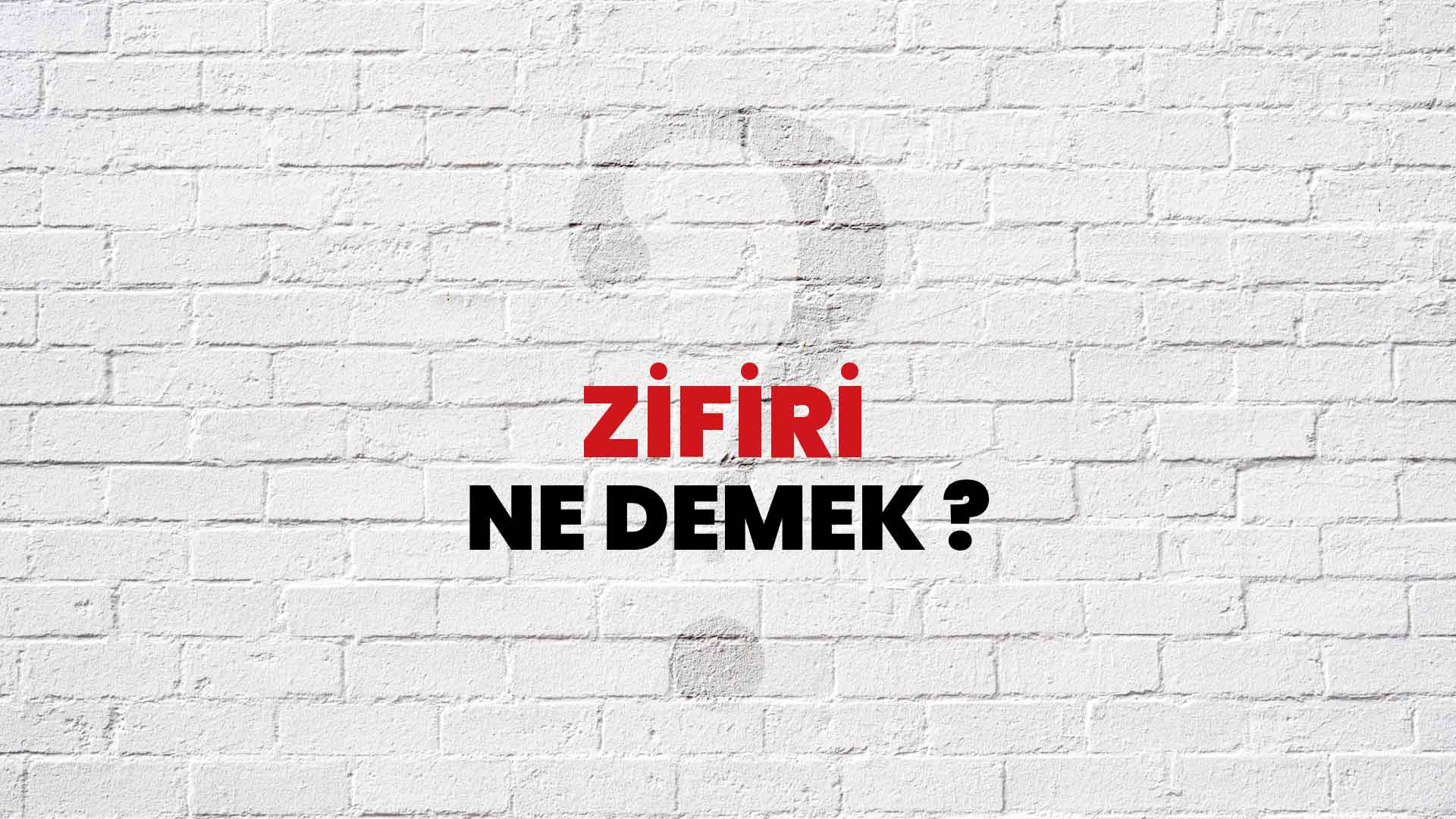 zifiri ile ilgili cümle