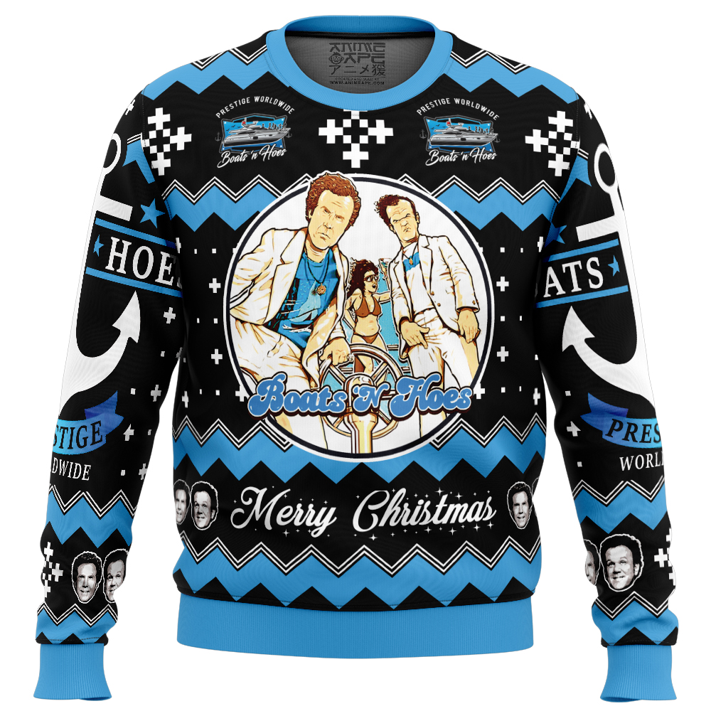 boats and hoes ugly sweater