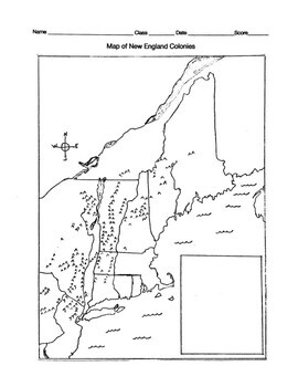 new england colonies blank map