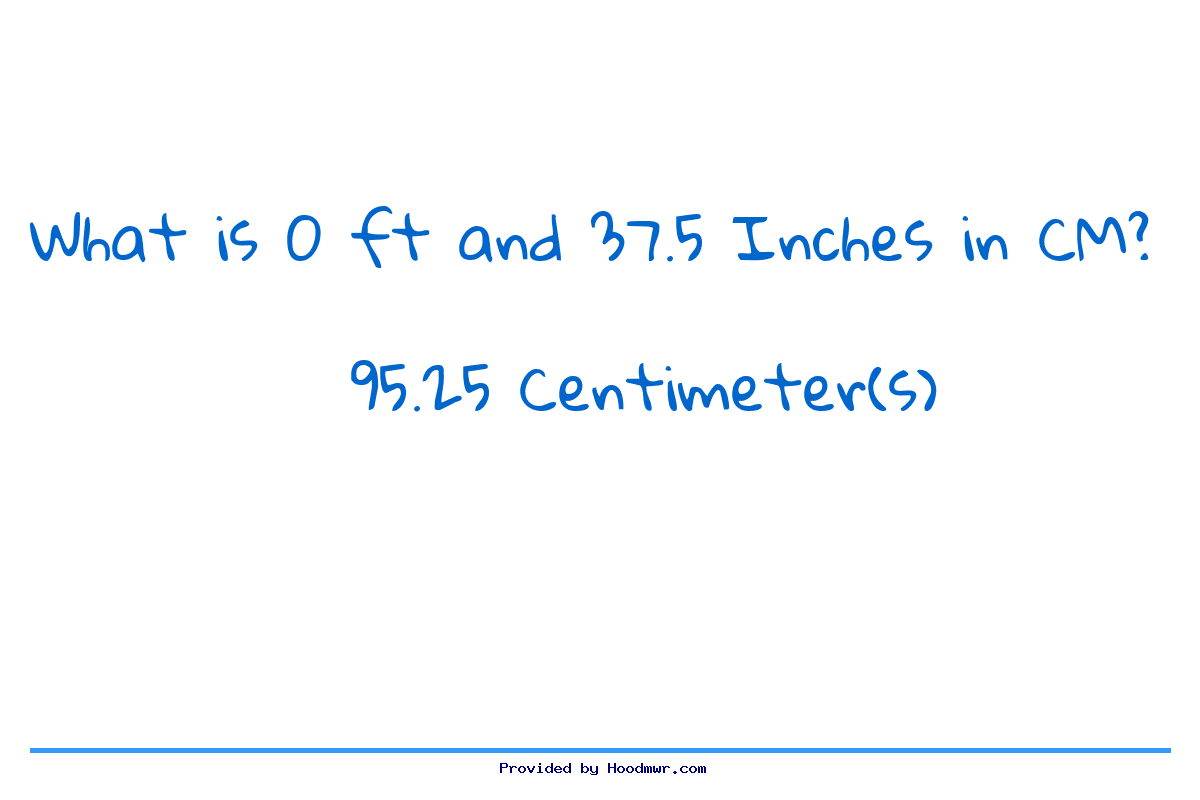 37 5 inches in cm