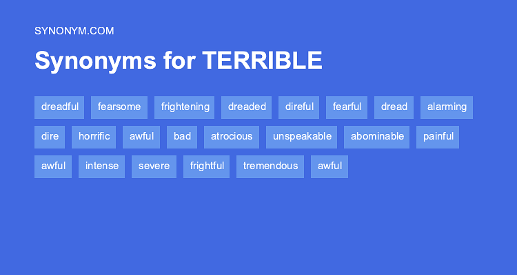 synonym of terrible