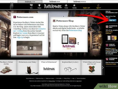 links mail pottermore click