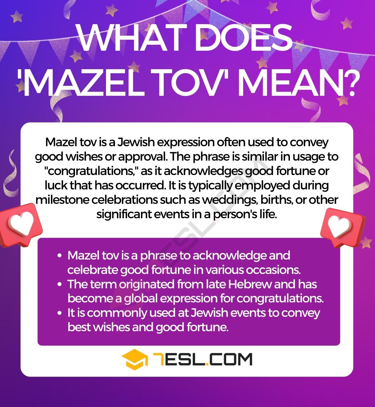 mazel tov definition