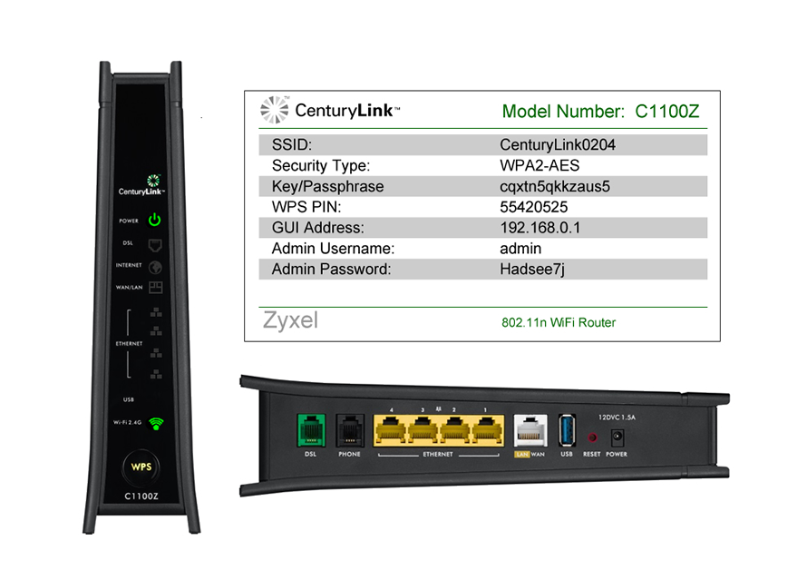 centurylink modem login