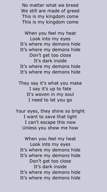 demon lyrics