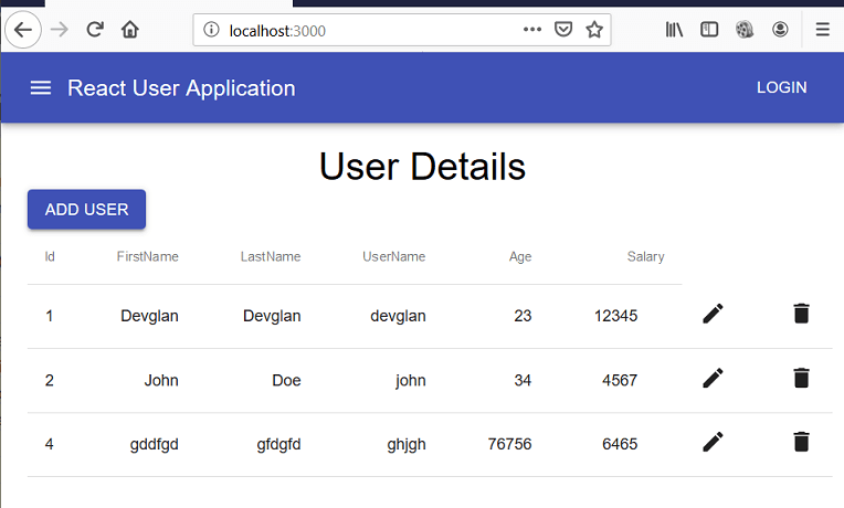 react material ui crud example