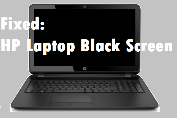 hp laptop screen black