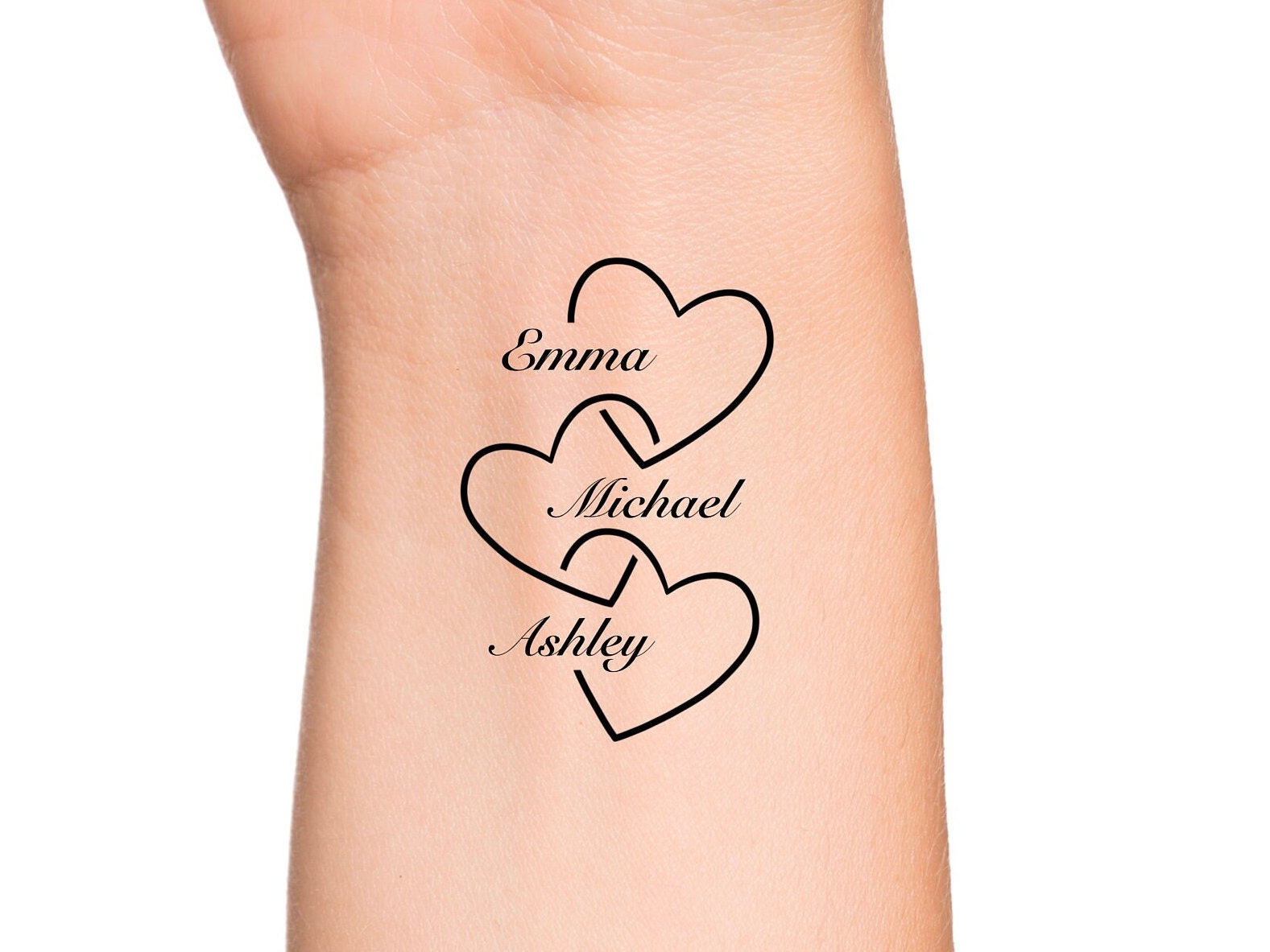 heart tattoo with names