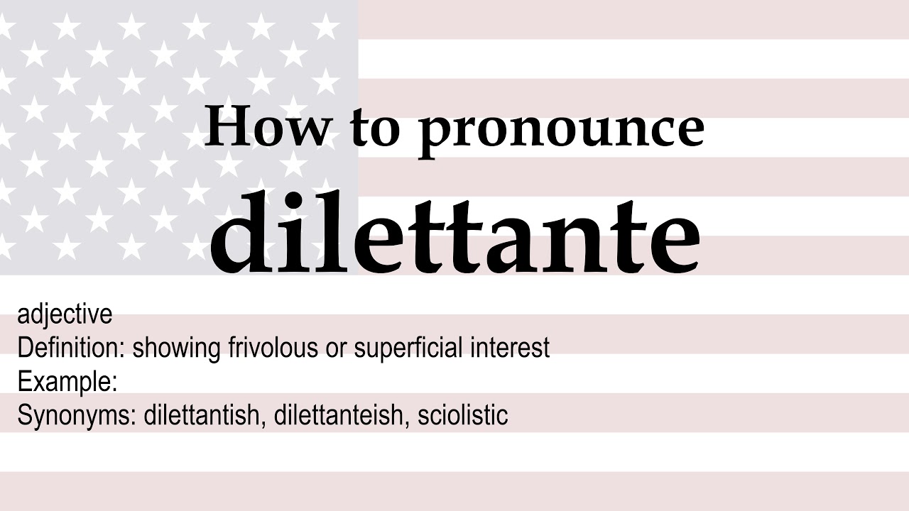 dilettante meaning