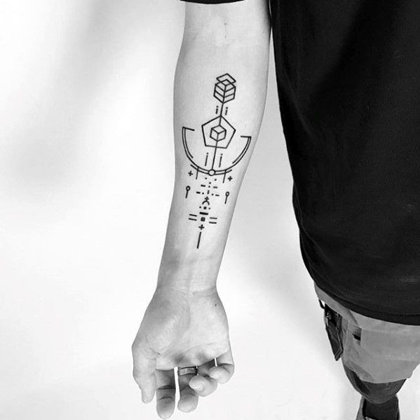 geometric tattoos for men