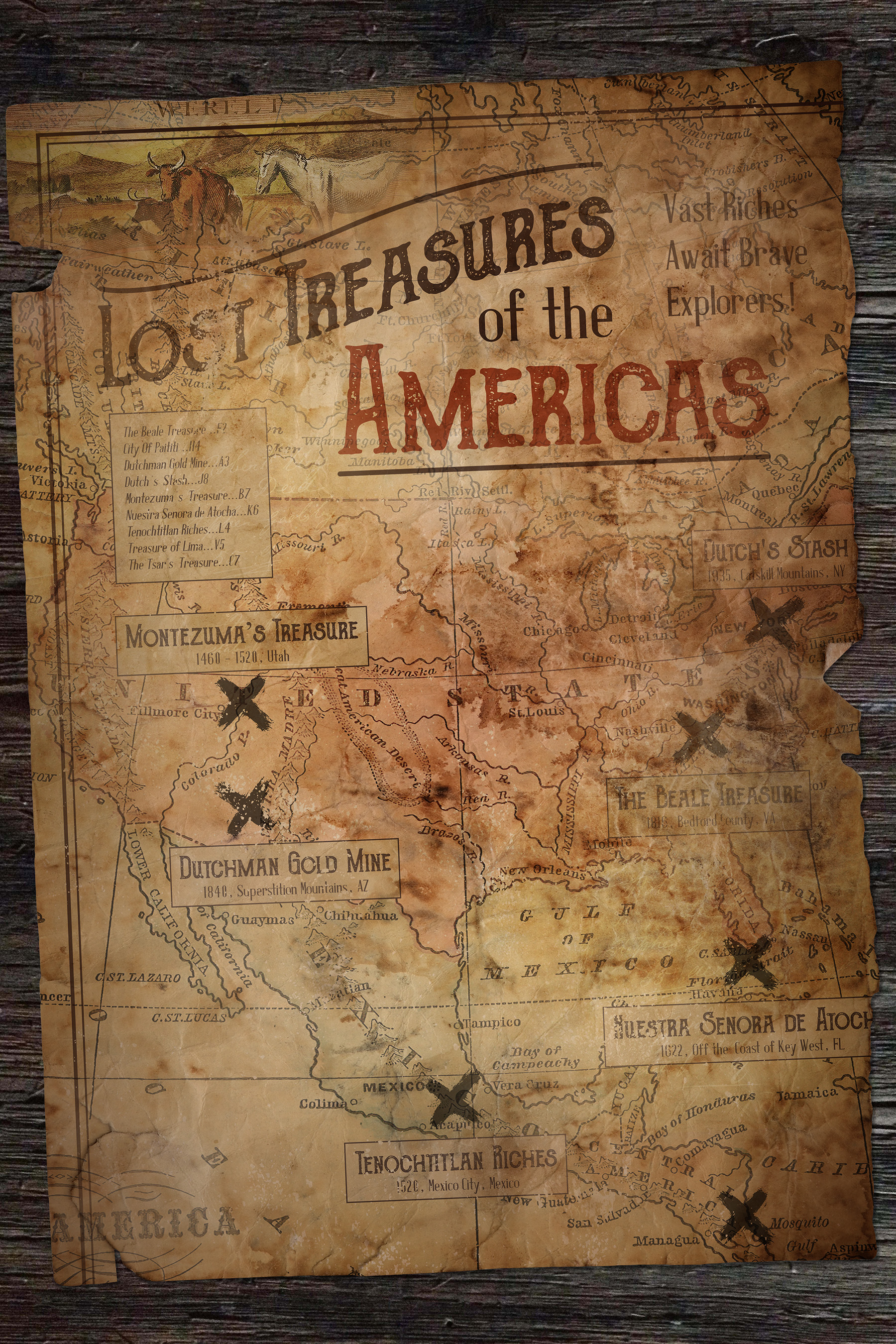 vintage treasure map