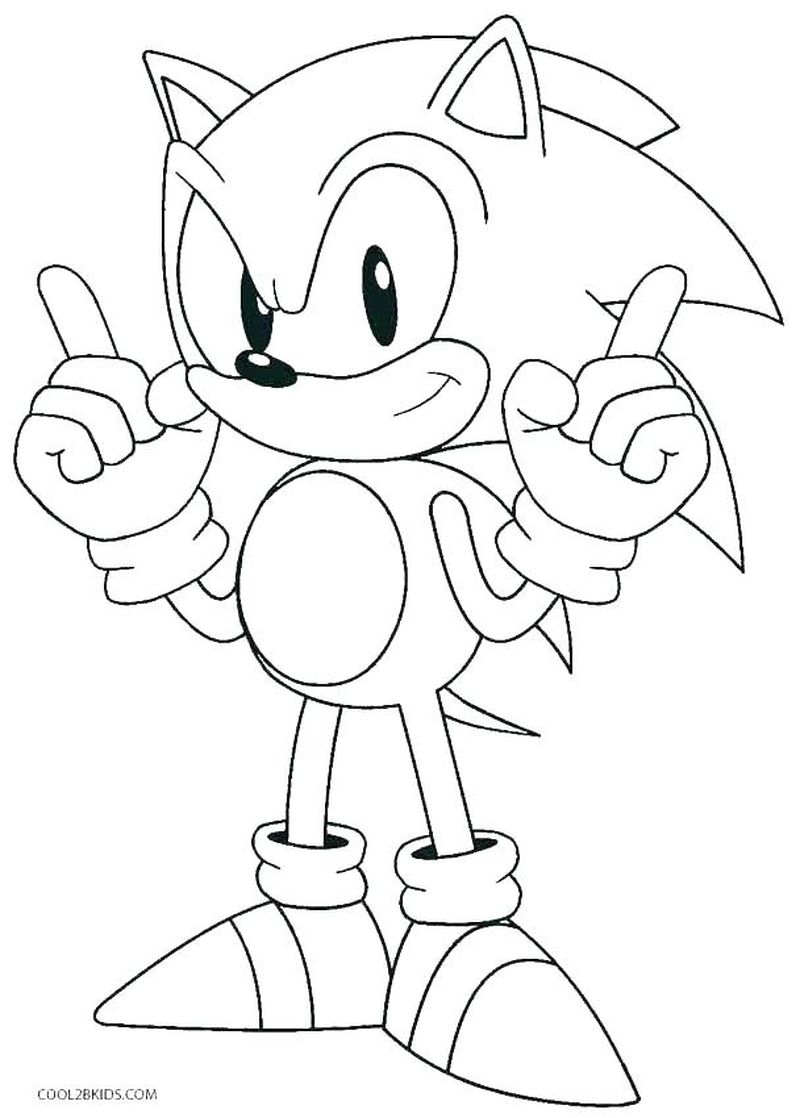 colouring pictures of sonic