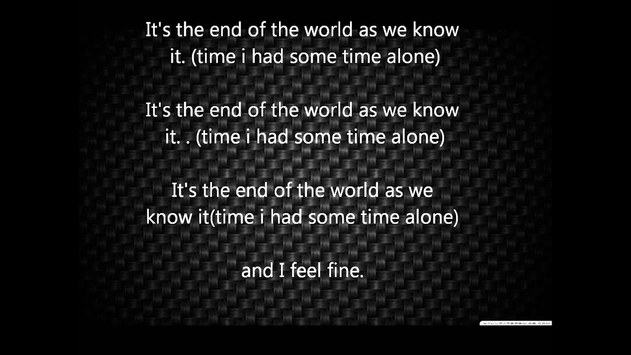 its the end of the world lyrics