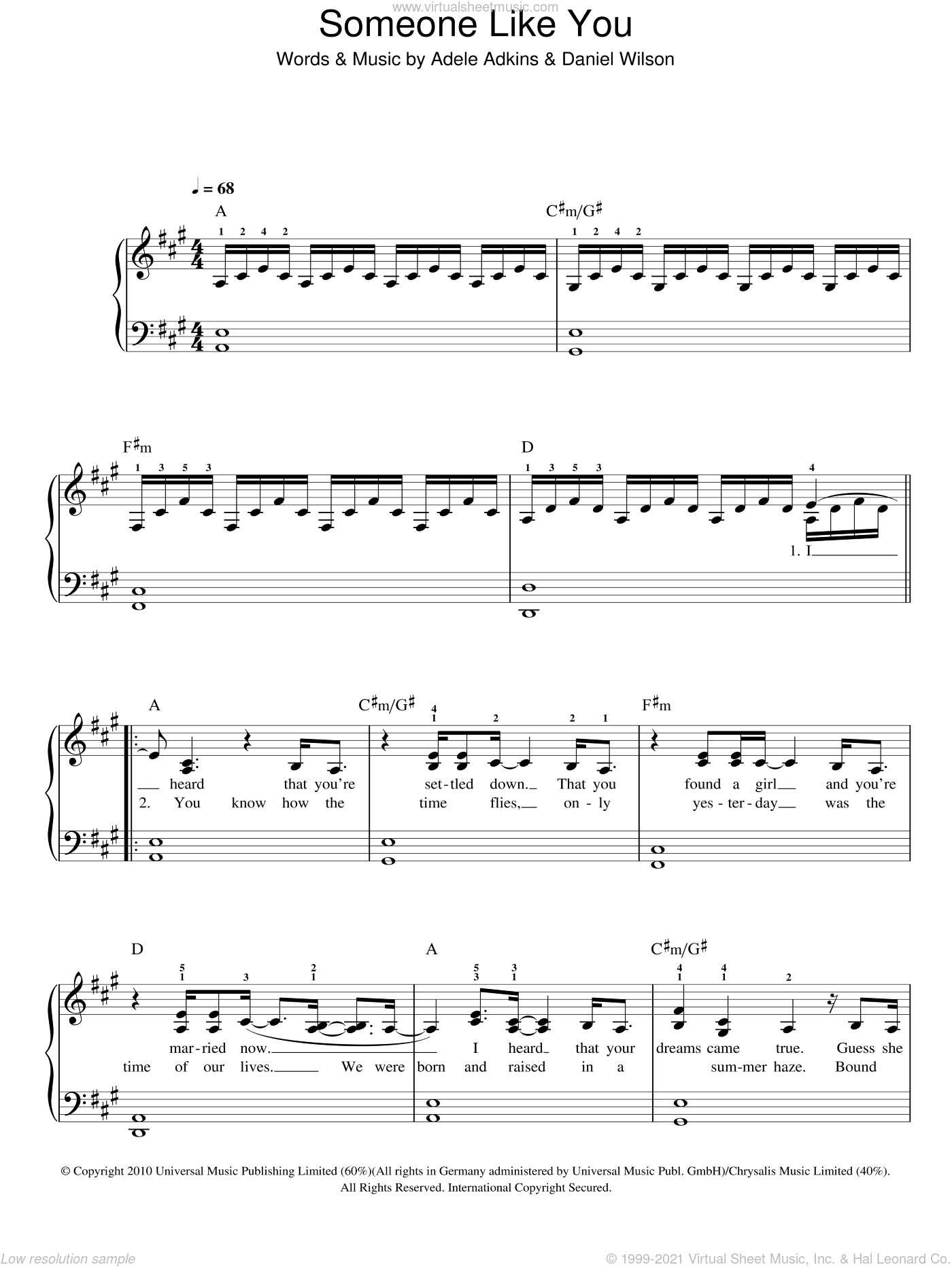 someone like u piano sheet music