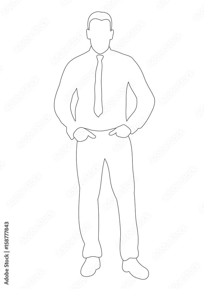 outline picture of man