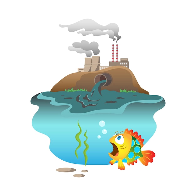 water pollution clipart