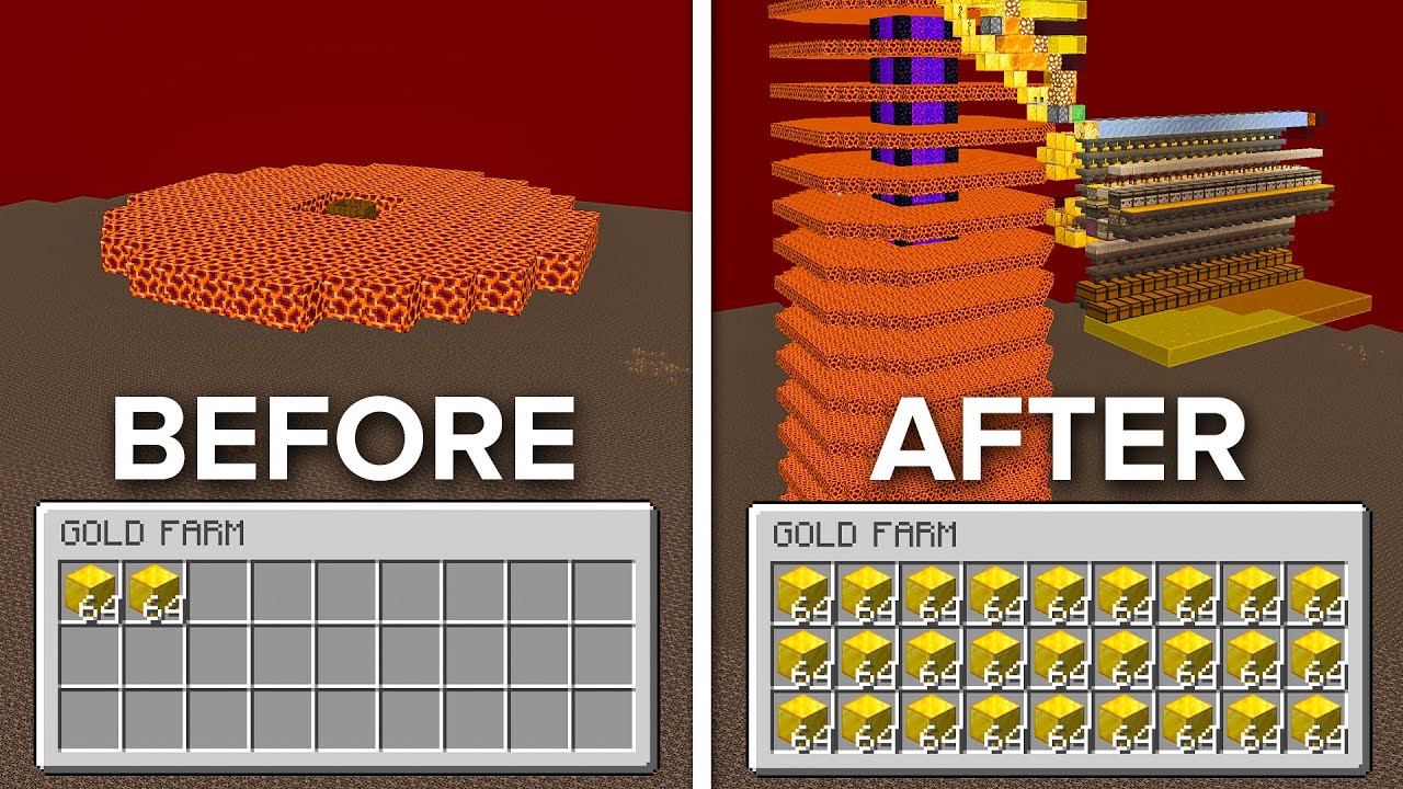 minecraft gold farm design