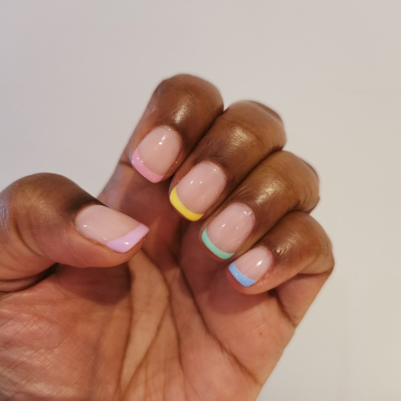 pastel french tips