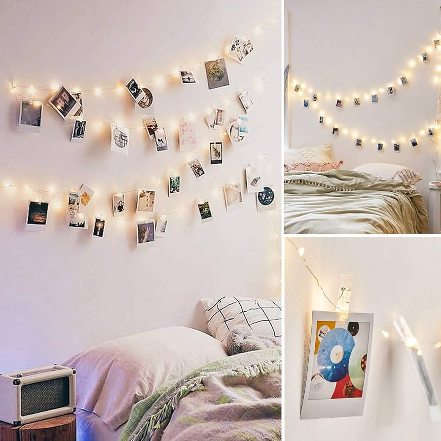 fairy lights with clips