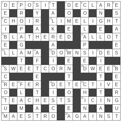 dodgy dealer crossword clue