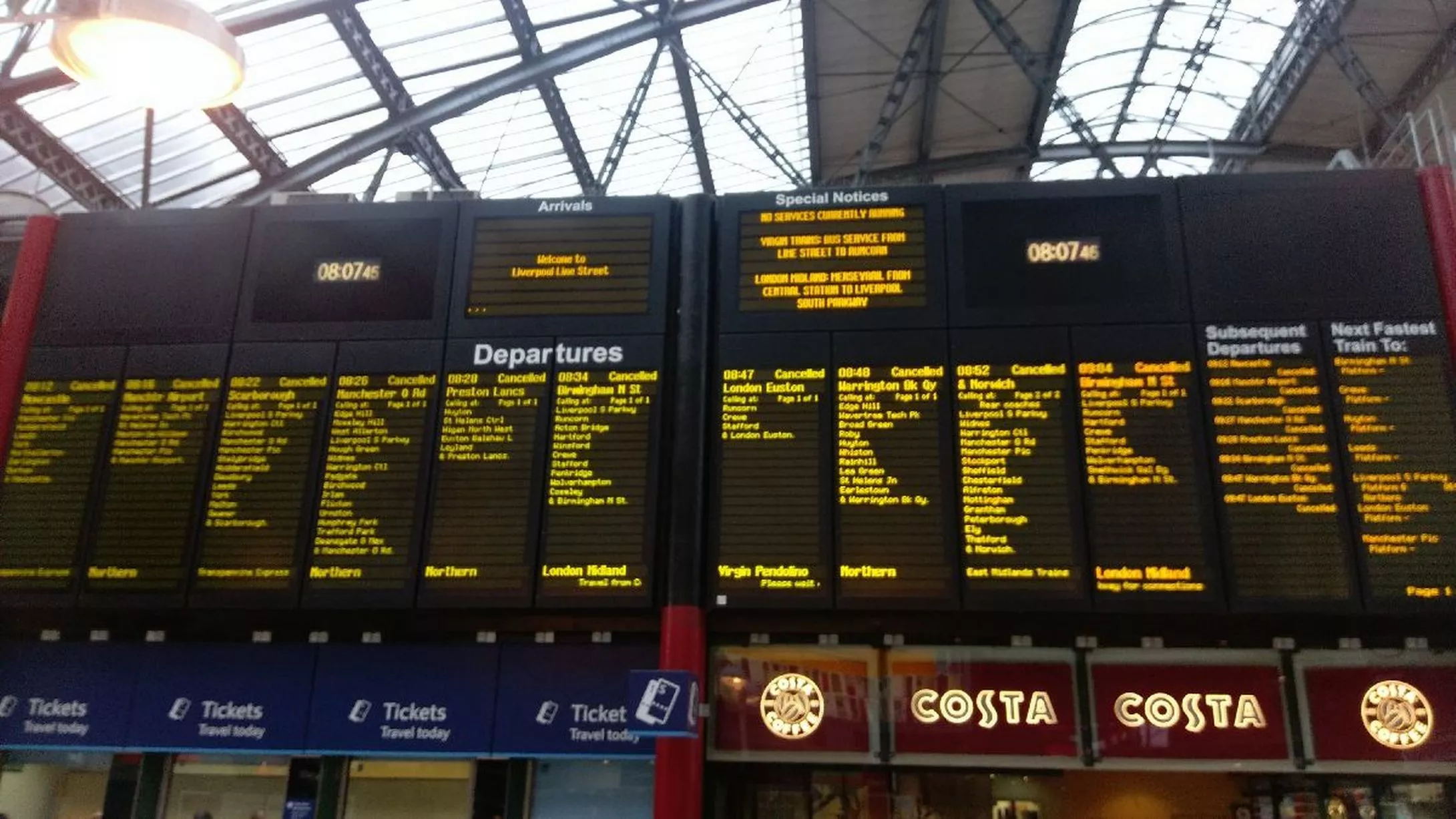 lime street departure