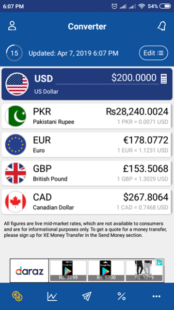 xe exchange rate