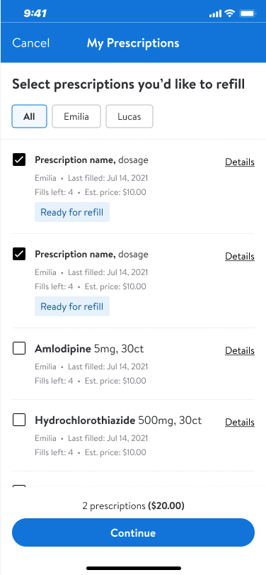 refill walmart prescription online