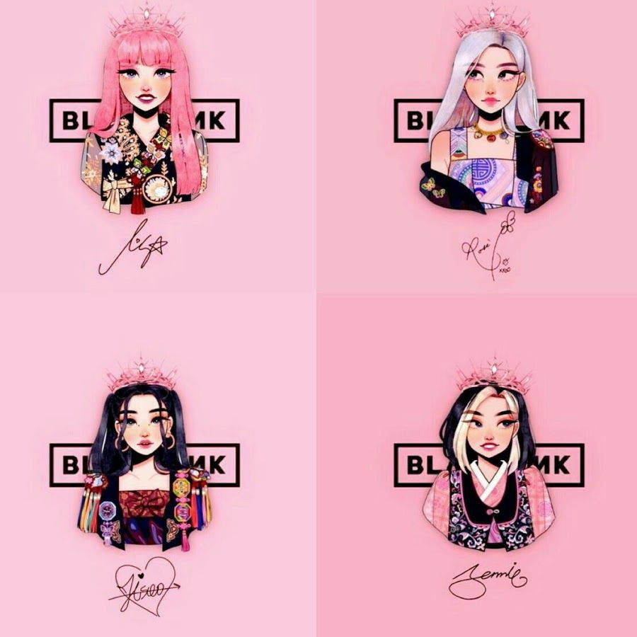 black pink en anime