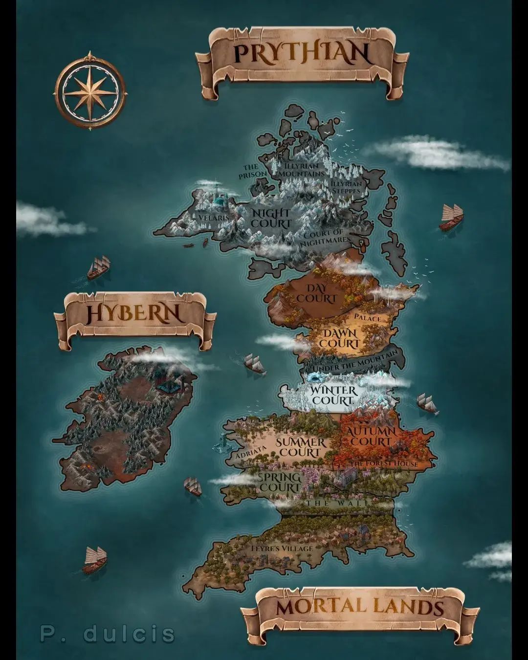 a court of thorns and roses map explained