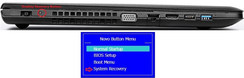 one key recovery lenovo