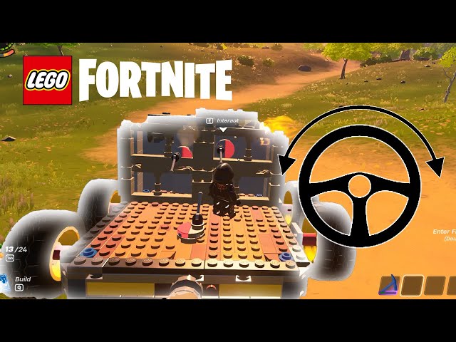 how to steer lego fortnite car