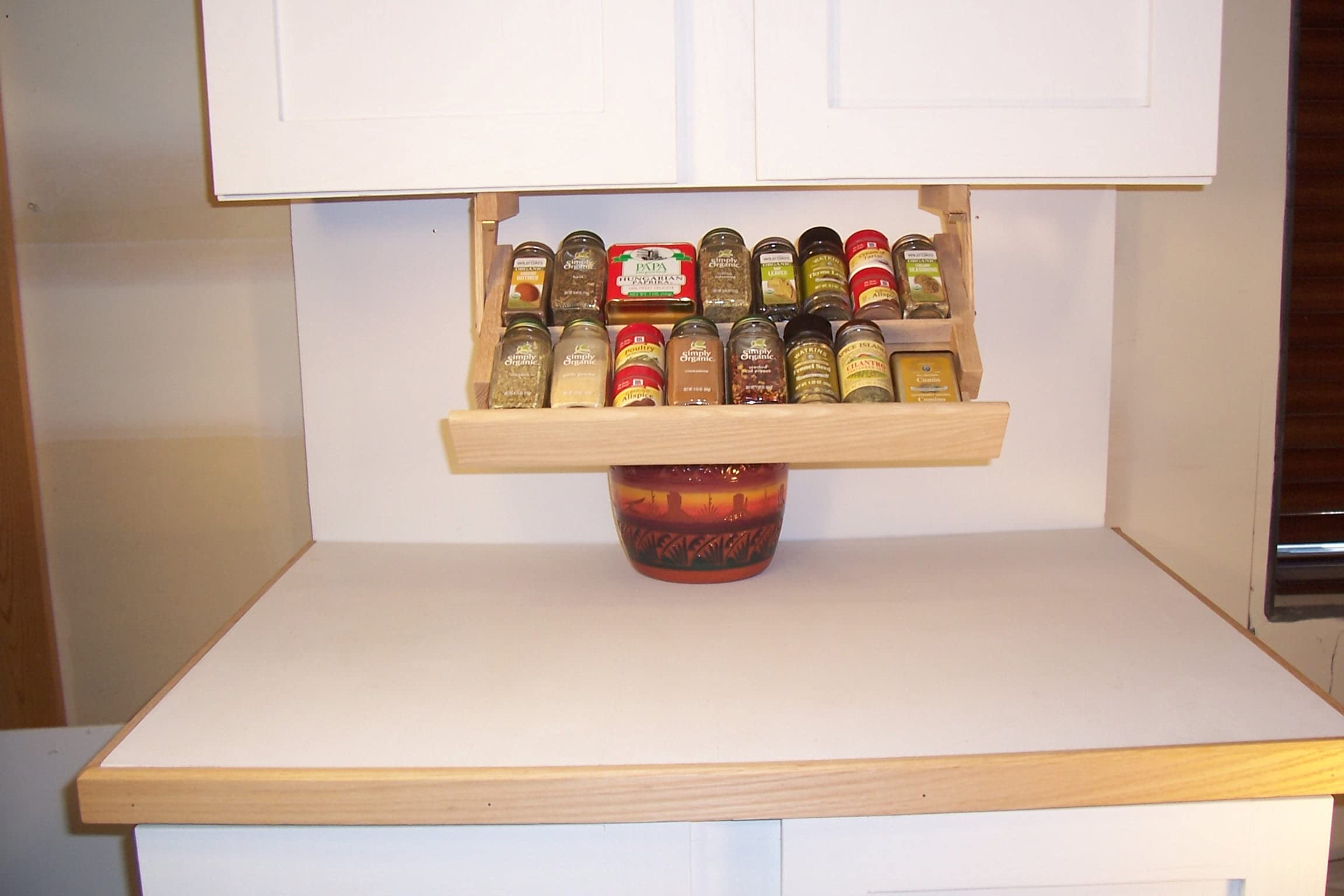 under the counter spice rack