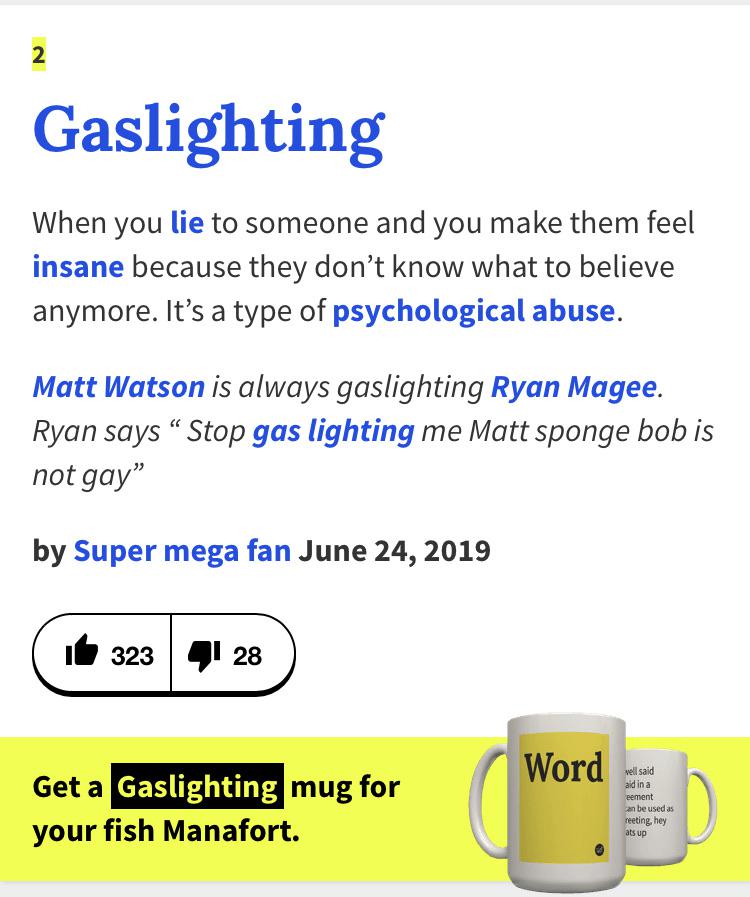 gaslighter urban dictionary