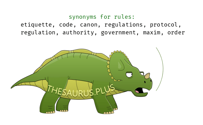 rules thesaurus