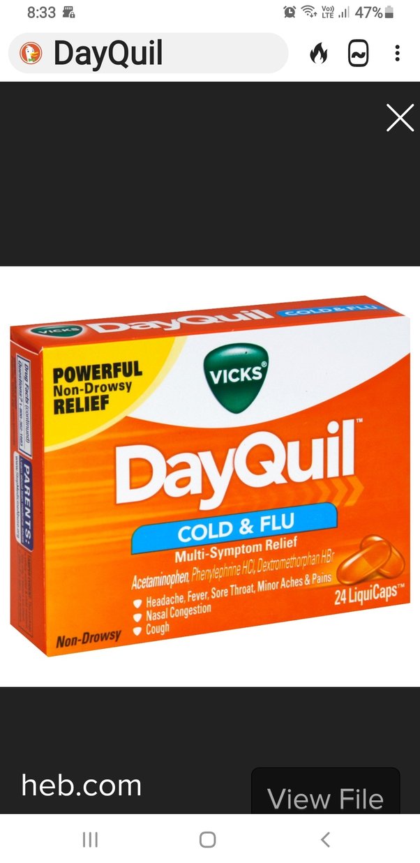 can you take dayquil and excedrin together