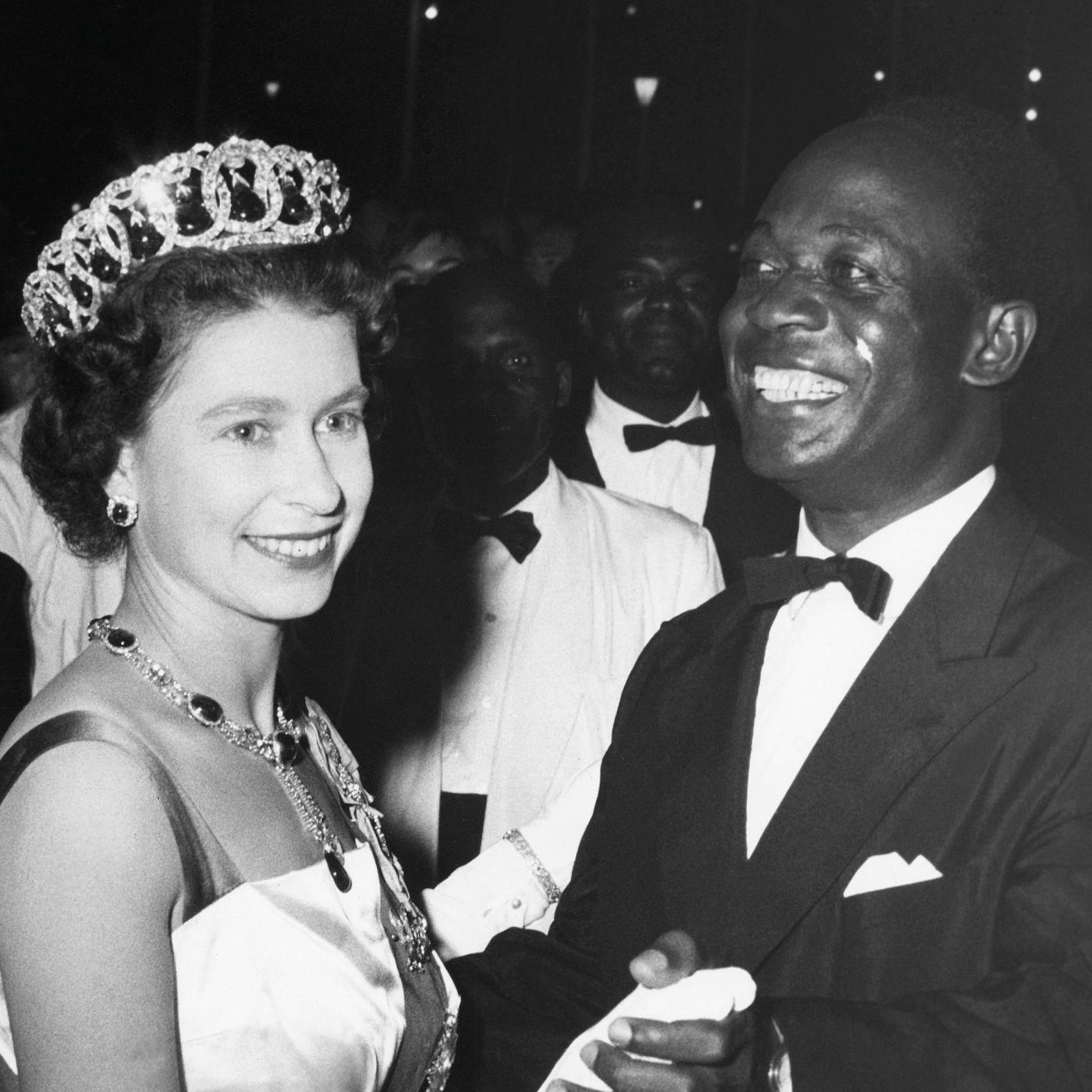 queen elizabeth dancing with african