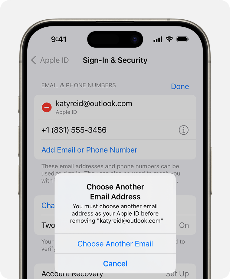 apple id email change