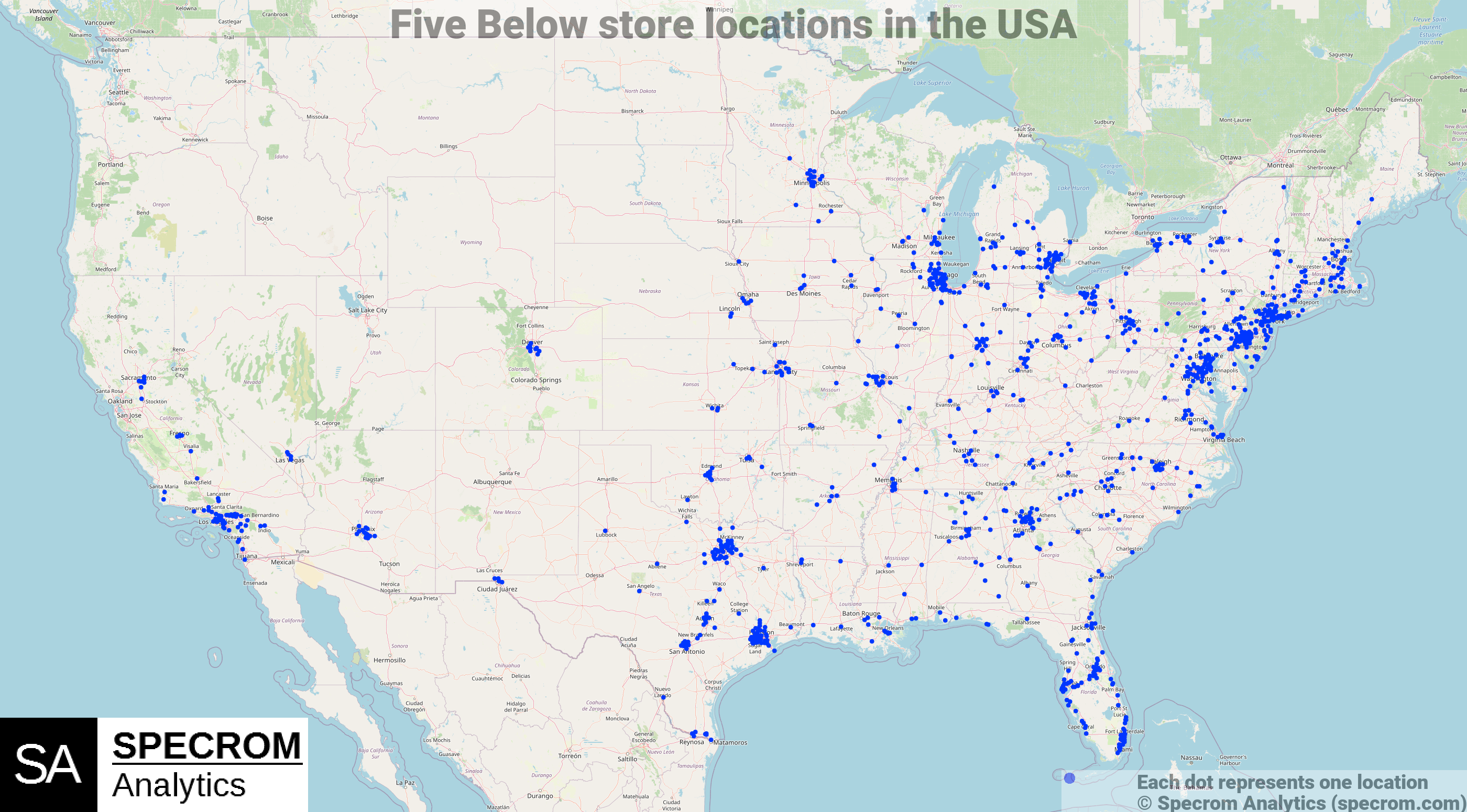 five below locations