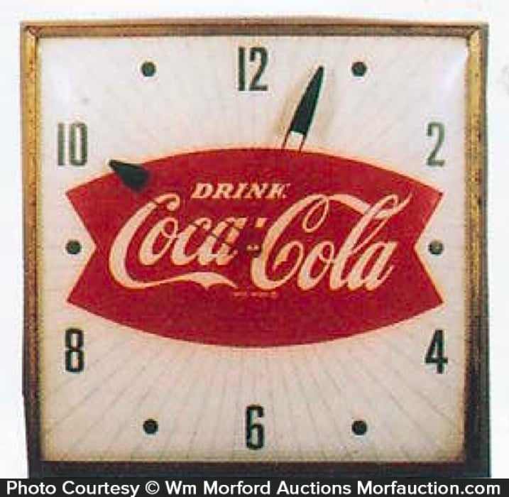 antique coca cola clock