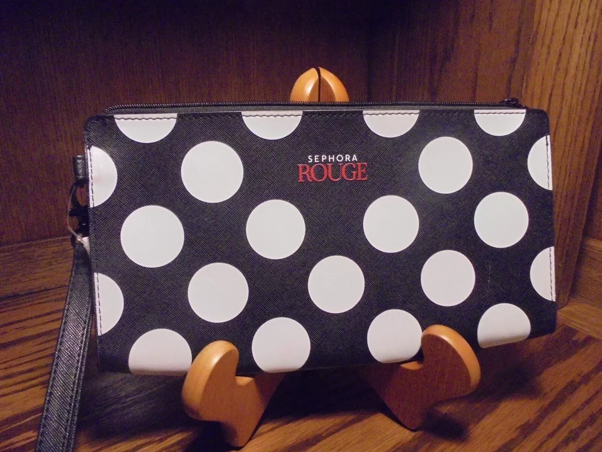 polka dot makeup bag