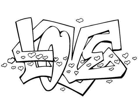 dibujos de graffitis para colorear