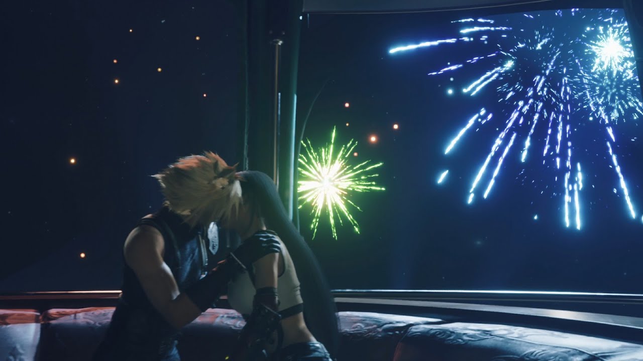 cloud and tifa kiss