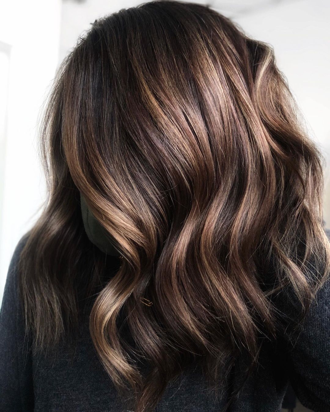 colored highlights for dark hair