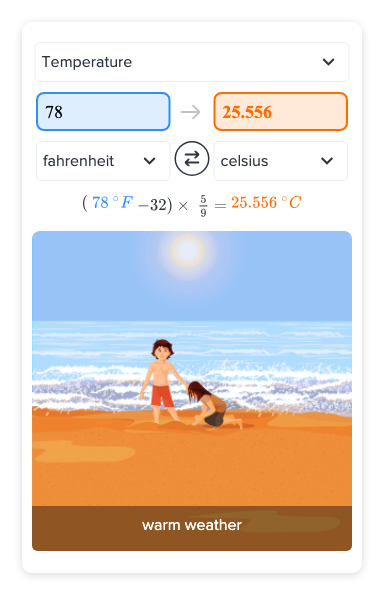 what is 78 degrees fahrenheit in celsius