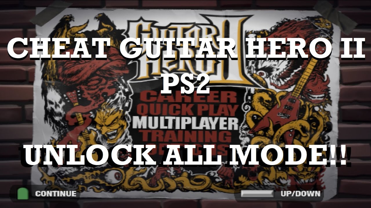 guitar hero 2 unlock all songs ps2