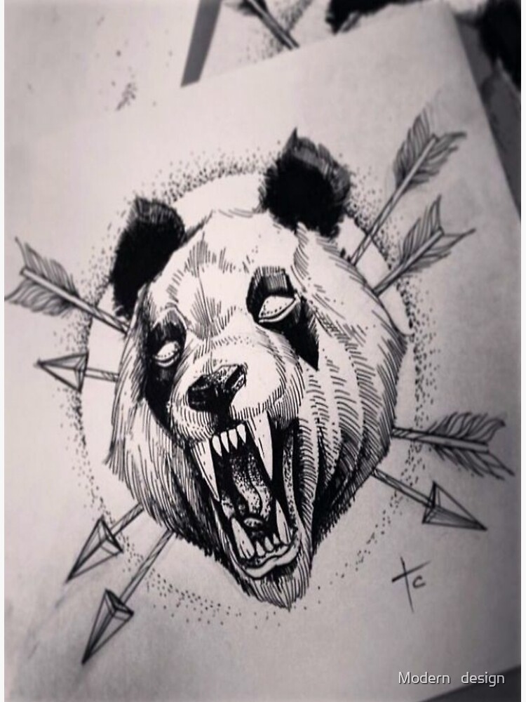 angry panda tattoo